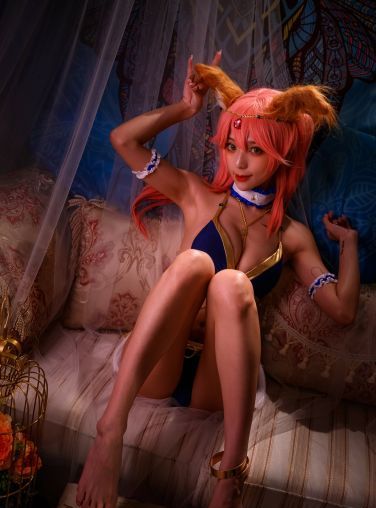 [Cosplay]动漫博主舞小喵 - 玉藻前舞娘[52P]