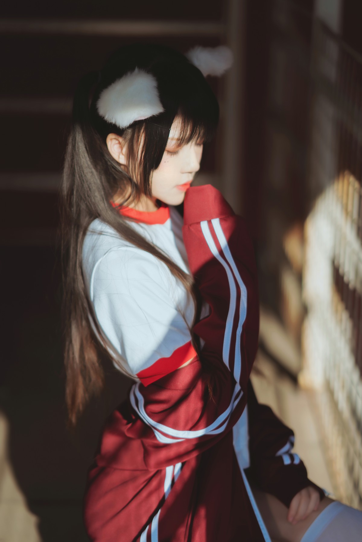 [Cosplay]桜桃喵 - 红色体操服 (2).jpg