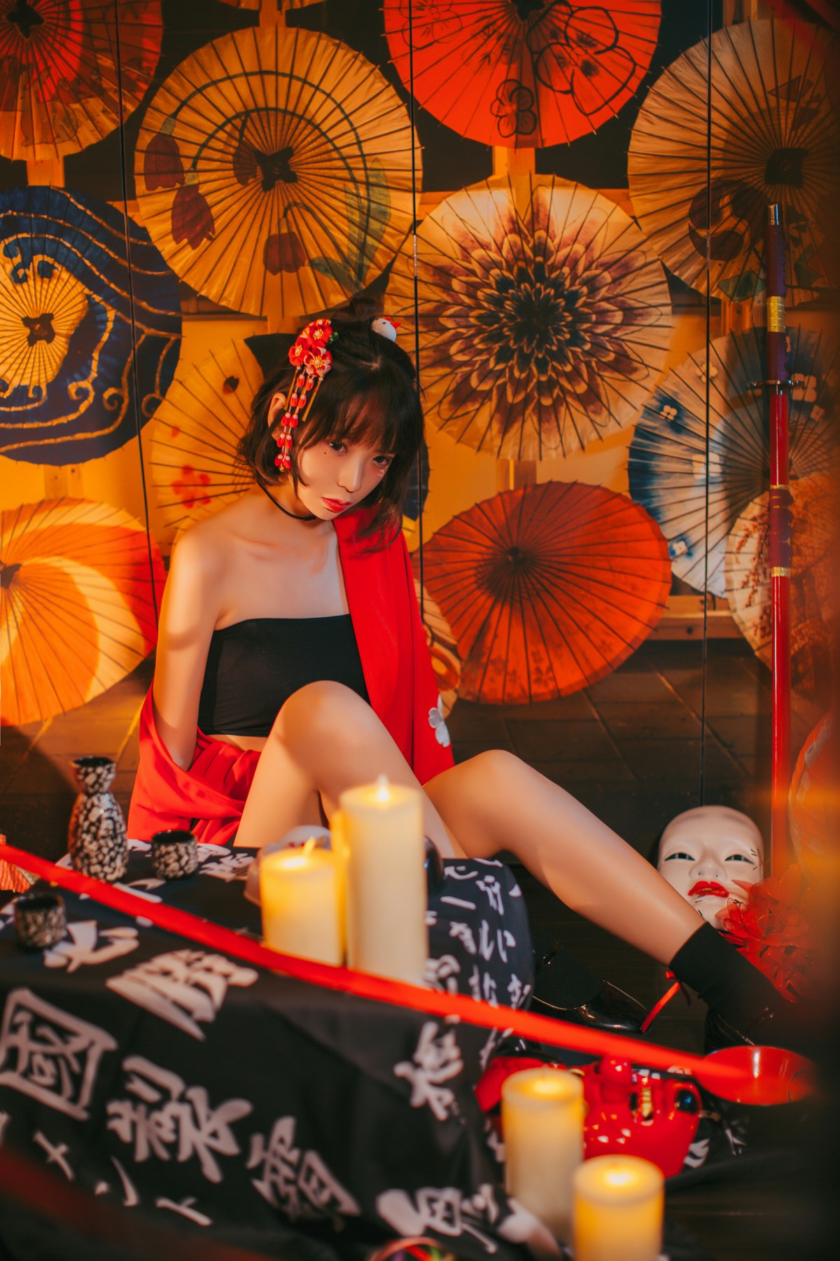 [Cosplay]疯猫ss -红色羽衣 [15P]