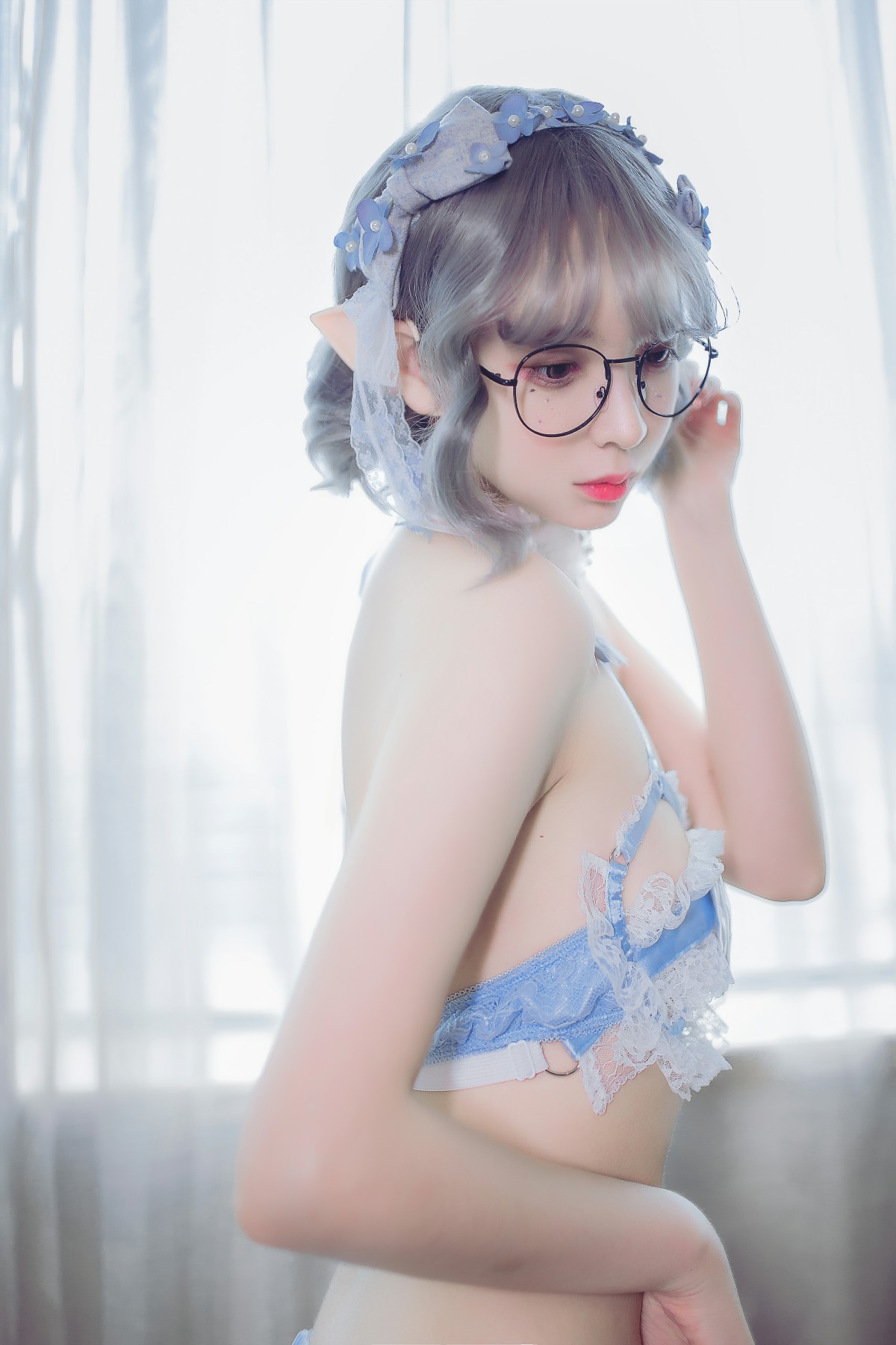 [Cosplay]疯猫ss – 蓝色精灵[30P]
