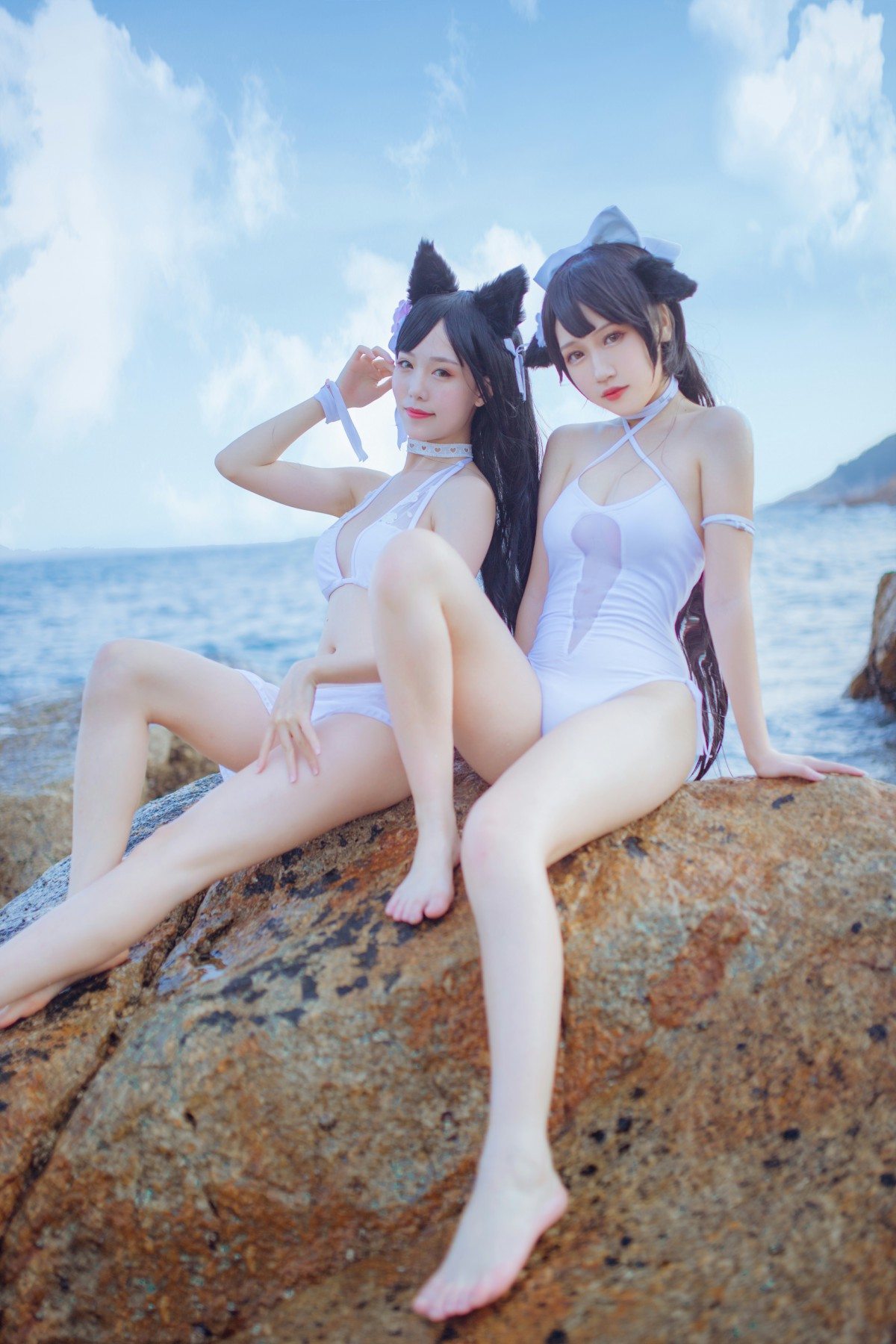 [Cosplay]抖娘 - 抖娘×不呆猫 獒犬海边泳装 第3张