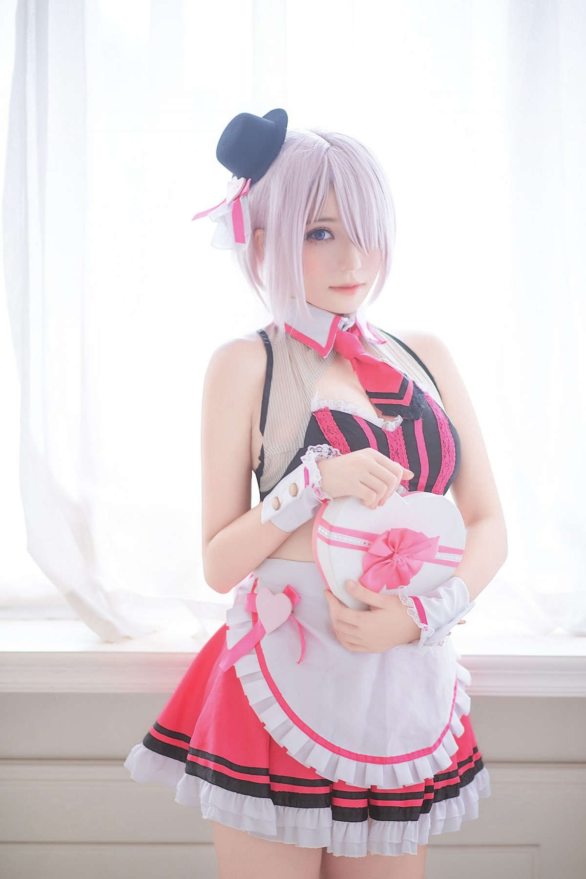 [Cosplay]菌烨tako - 玛修情人节女仆 第1张