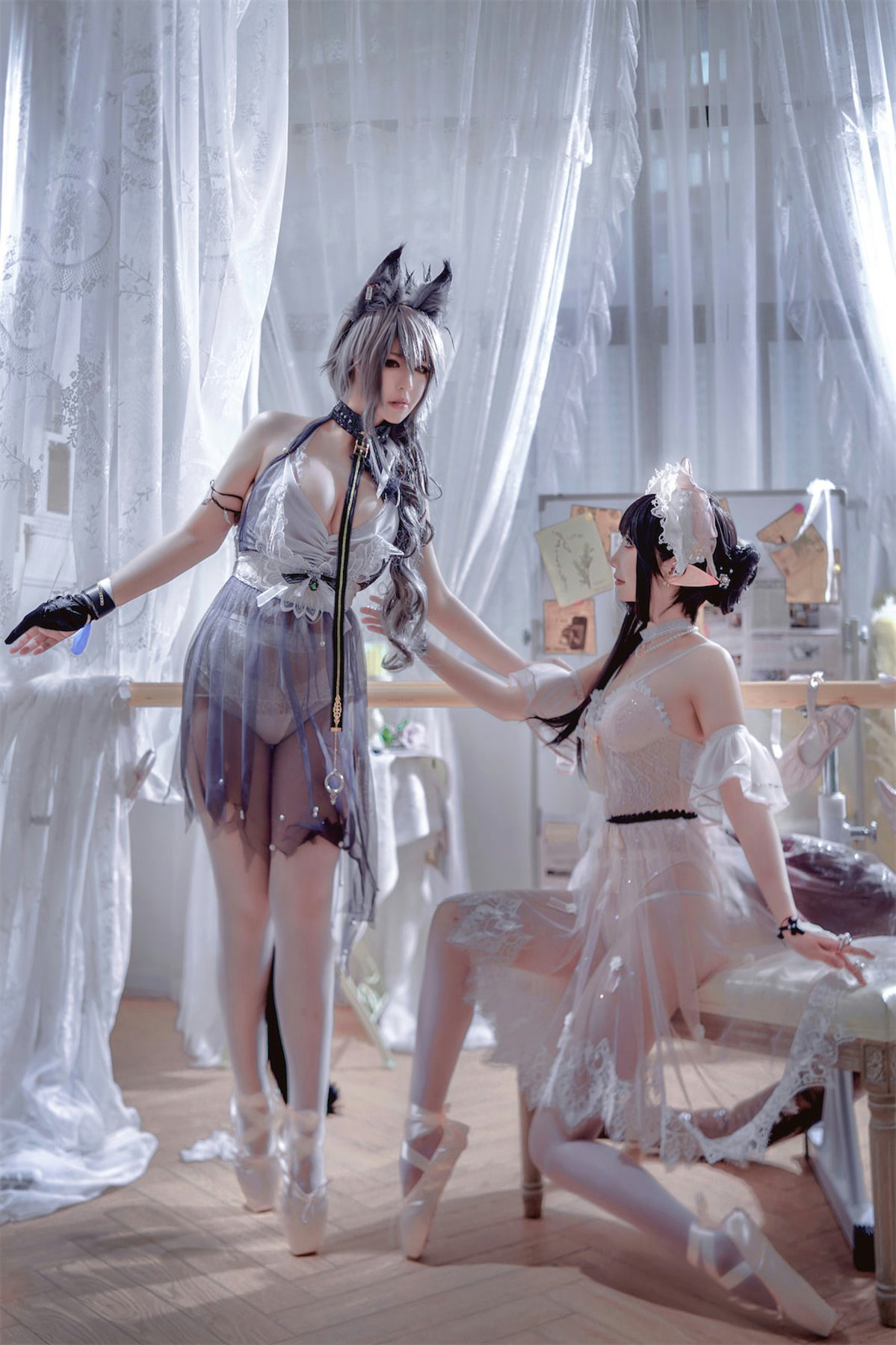 面饼仙儿&半半子 - Arknights 黑x森蚺バレエ 第3张