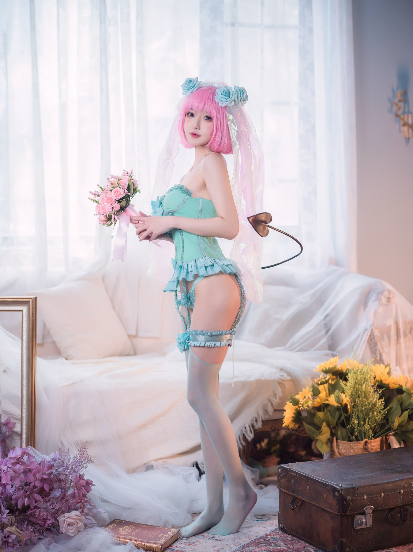 阿包也是兔娘 - 王女梦梦 婚纱内衣[33P]