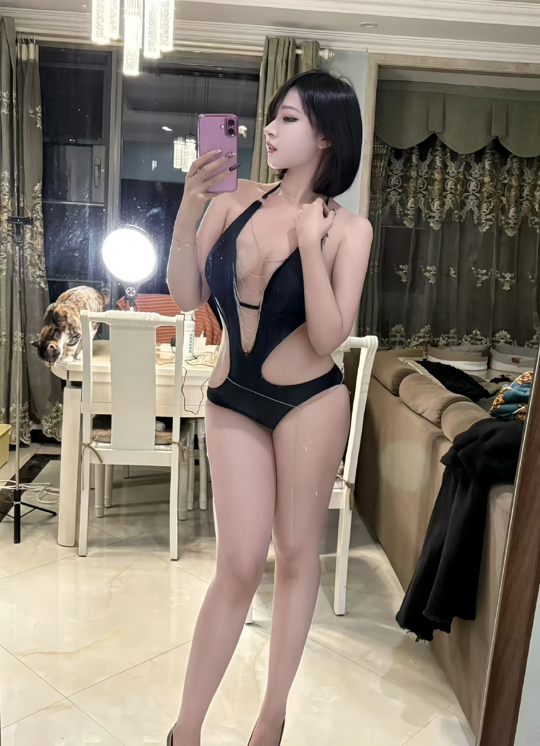 【微密圈】鹅鹅-连体比基尼泳装 第3张