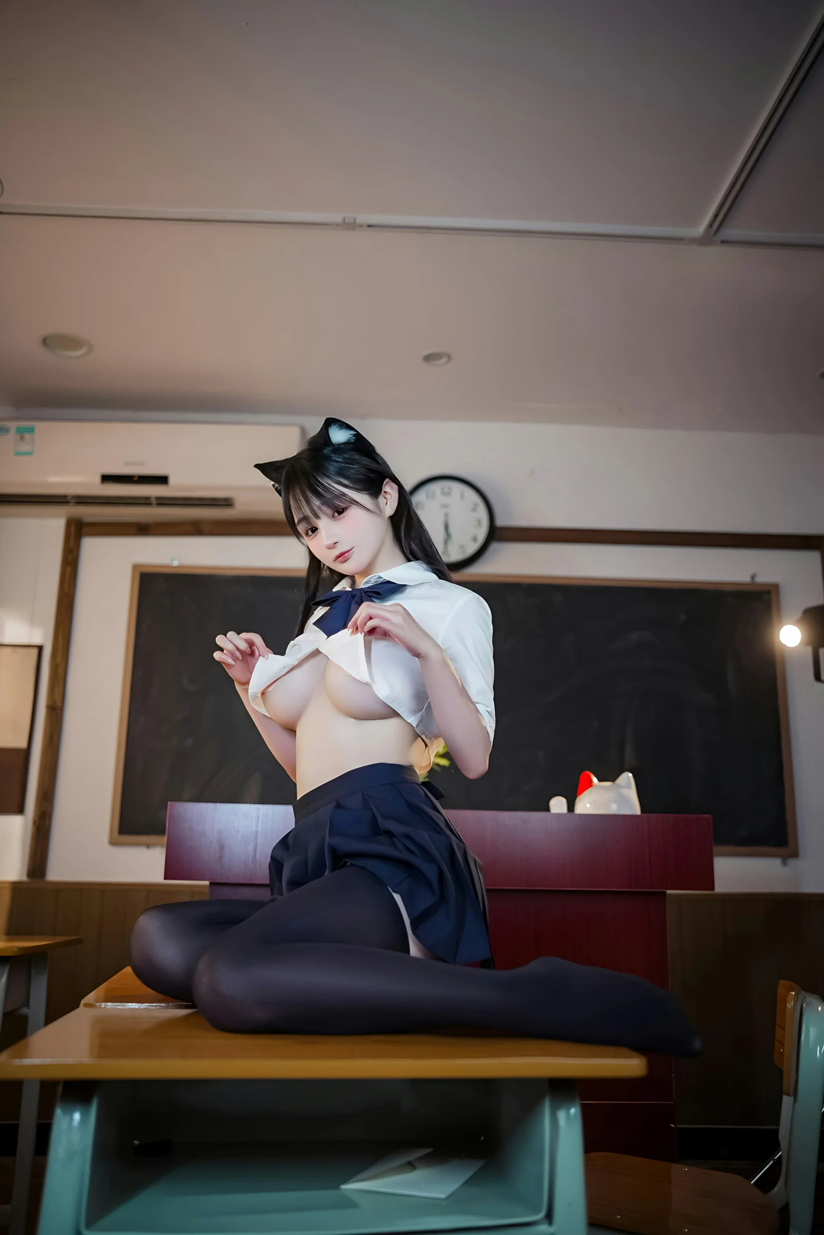 桜井宁宁 – 失眠冲剂 JK猫耳 第2张