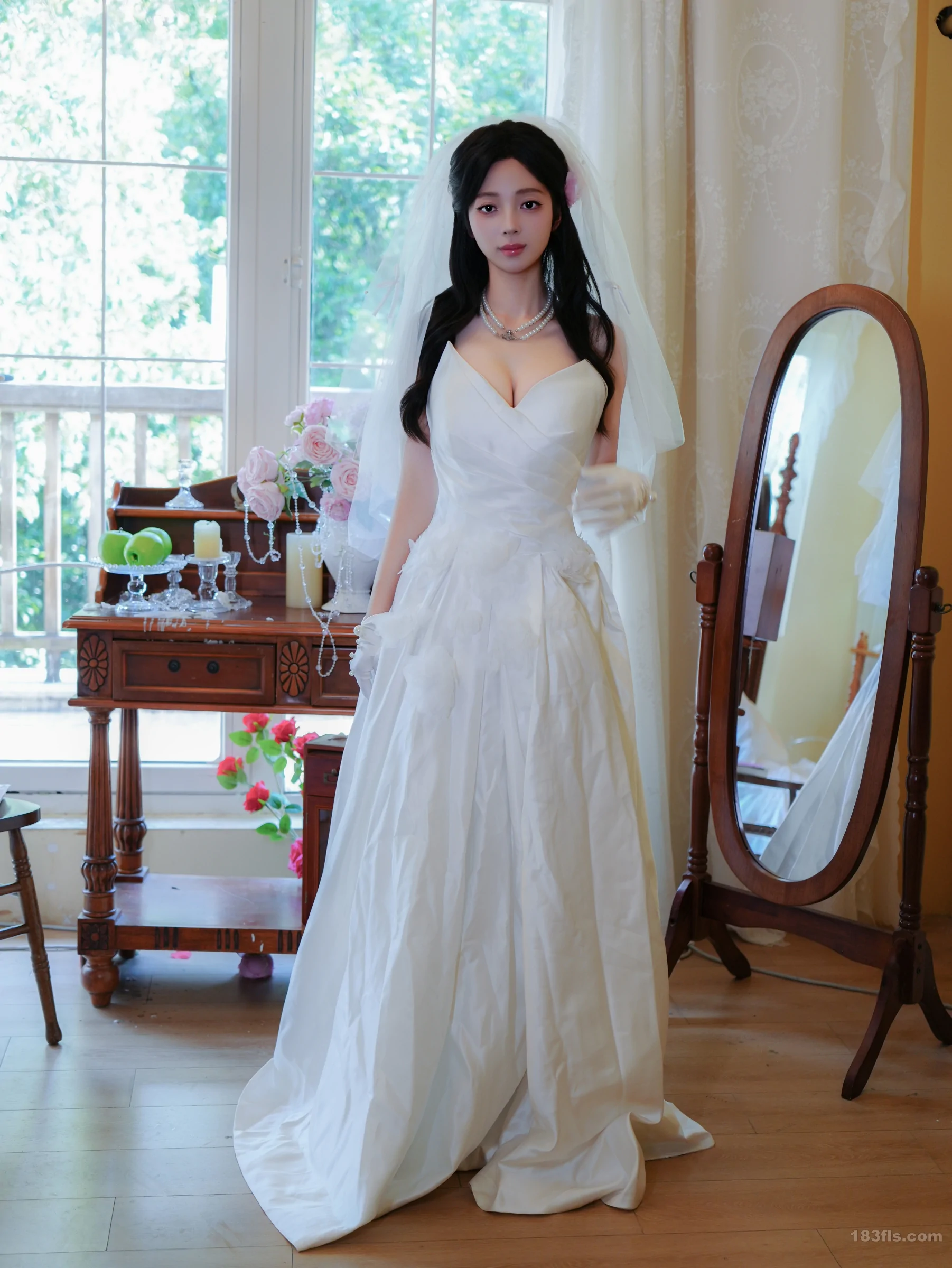 xiuren秀人网福利朱朱molly大尺度内购无码流出洁白婚纱 第3张