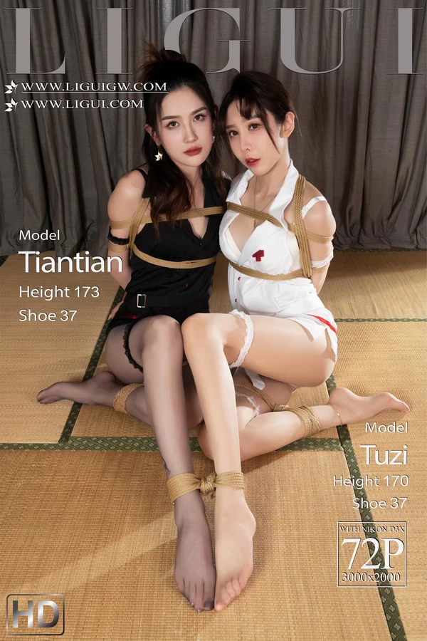 [Ligui丽柜] 2025.10.03 缚虐双生 Tuzi&amp;Tiantian[75P]