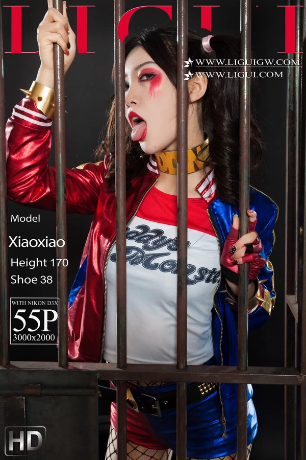 [Ligui丽柜] 2025.10.15《万圣节之恋狱小丑女》筱筱 Xiao xiao[55P]