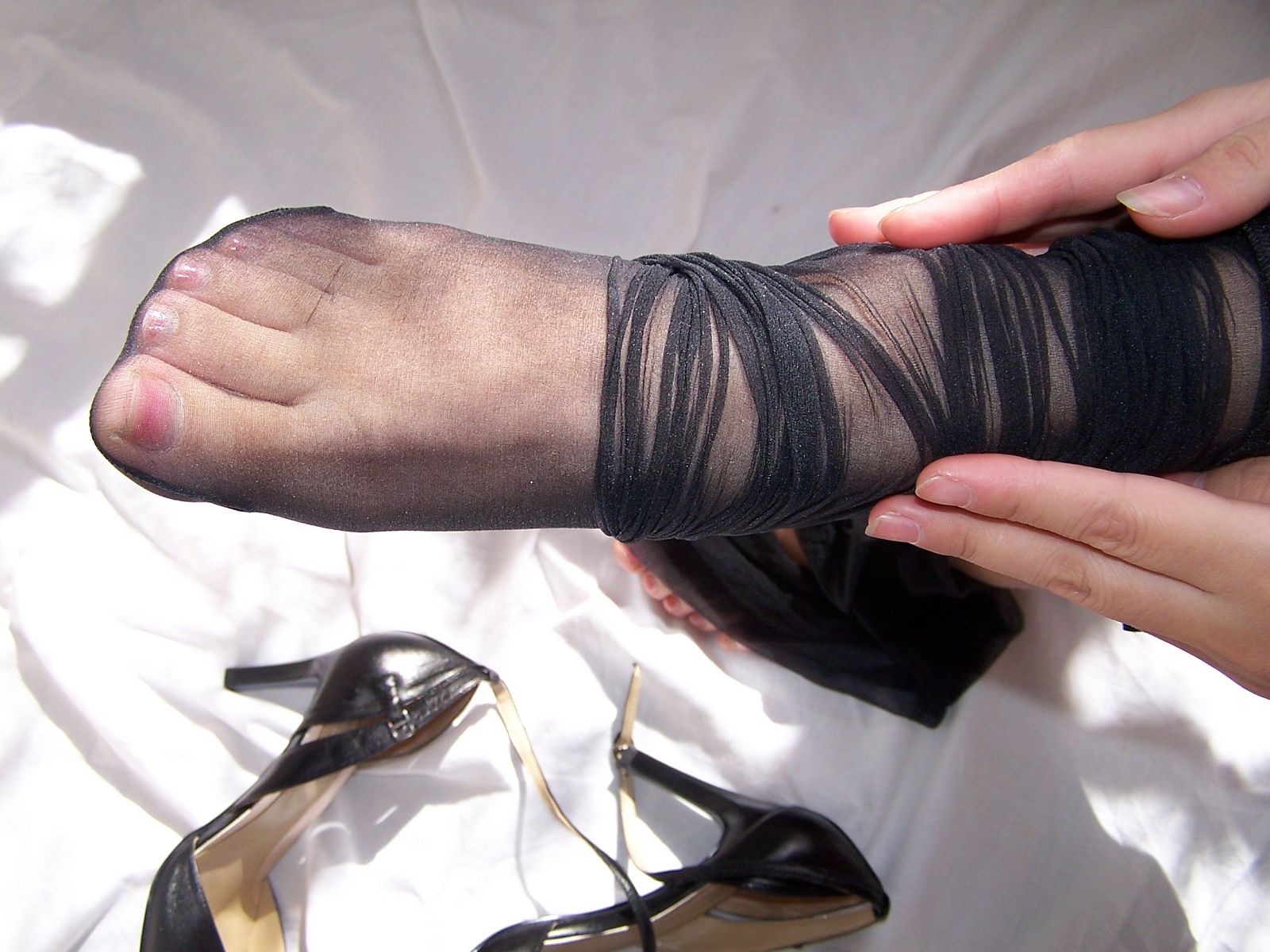 [梦幻小妖套图] 居家之長筒黑絲情趣衣[57P]