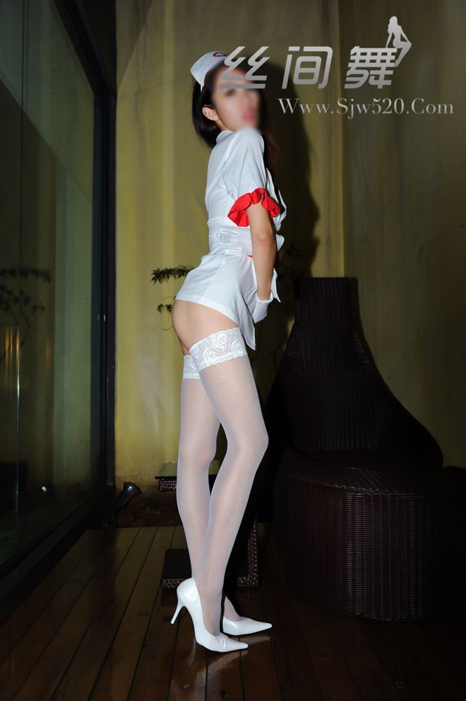 [丝间舞美女] NO.438-大雨中的白丝天使1