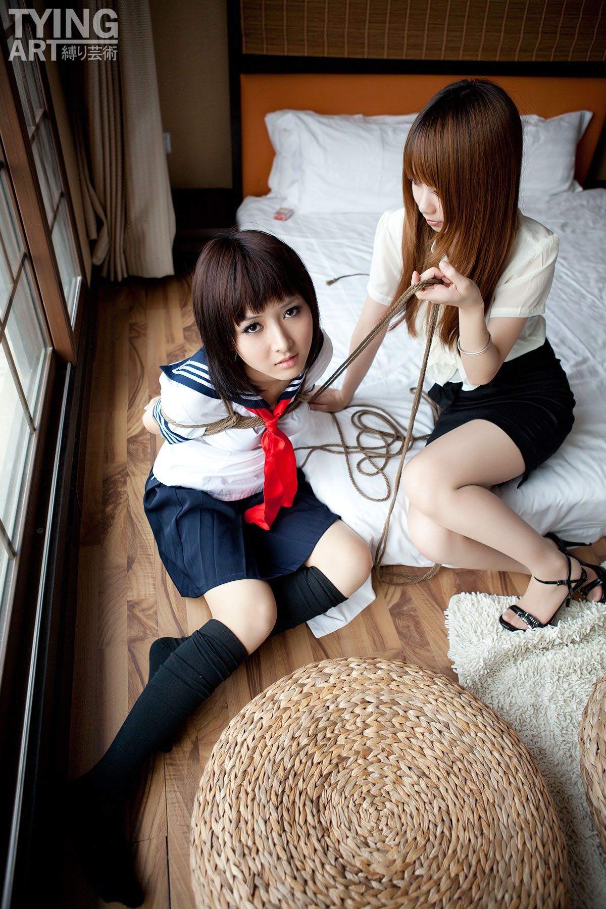 [TyingArt 縛リ芸術] No.091 OL & School Girl 1 - Dimdim & Shiryl0